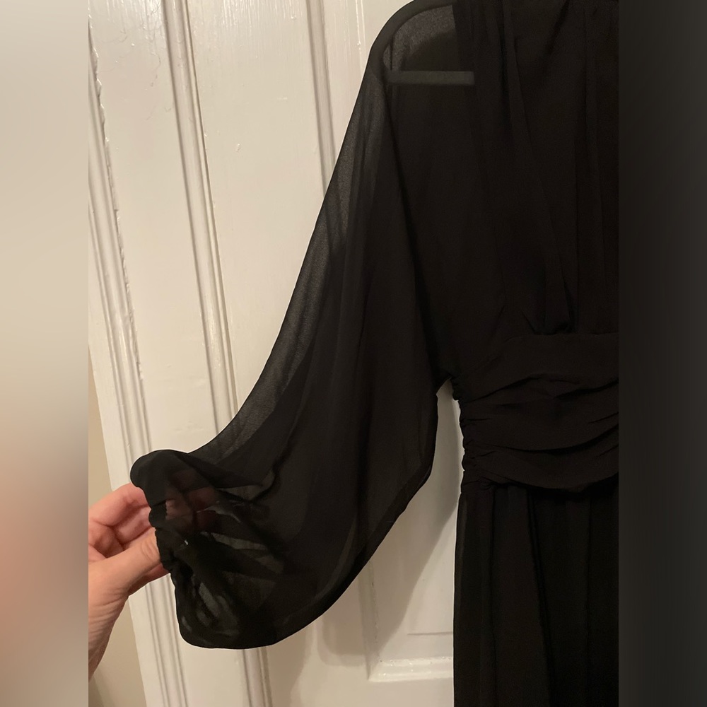 224- NWT Gorgeous Black, High Neck Maxi Dress - Picture 9 of 16